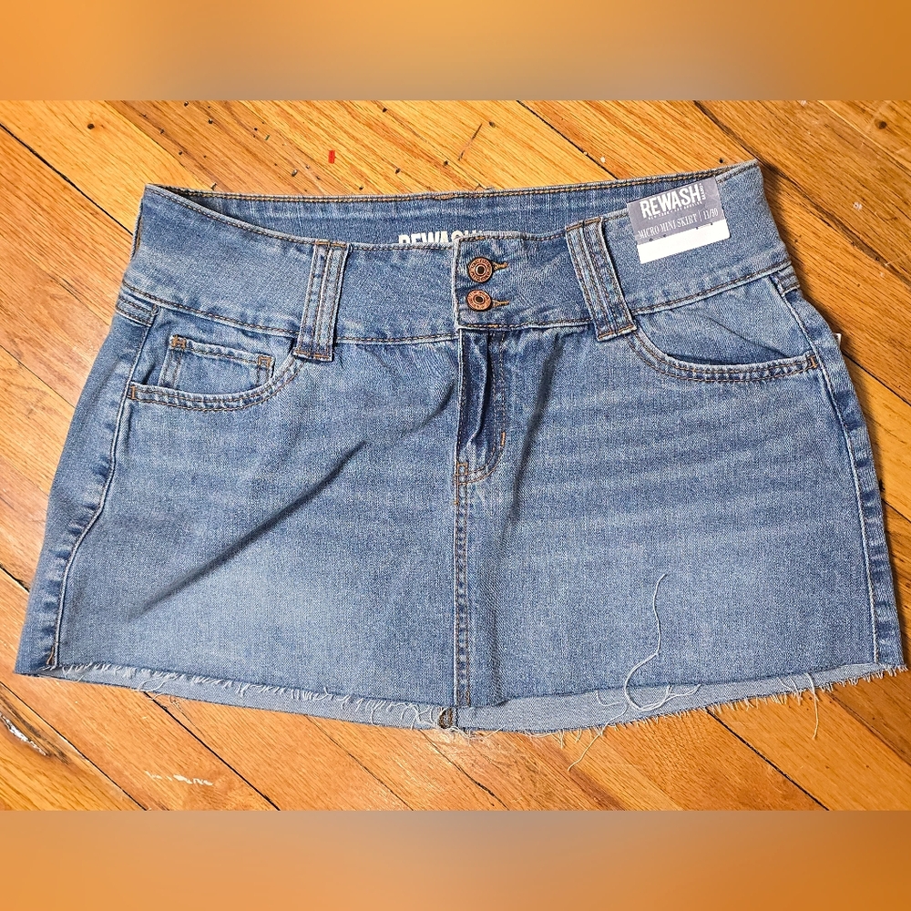 NWT Rewash Micro Mini Denim Skirt 11/30